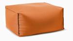 Gouchee Home Chamonix Outdoor/Indoor Ottoman Pouf Multi-Function Lounger Stool Footrest with Filling Orange