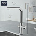 GROHE 31608DC2 Blue Professional Kitchen Faucet Starter Kit, SuperSteel InfinityFinish