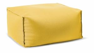 Gouchee Home Chamonix Outdoor/Indoor Ottoman Pouf Multi-Function Lounger Stool Footrest with Filling Yellow