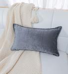 Gouchee Home 97116C Nicole Charcoal Cushion, 12" X 20"