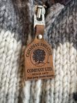Canadian Sweater Co. Thick Knit Large Zip Up Wool Sweater Deerskin Collar