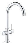 GROHE Blue Home Duo Starter Kit - Kitchen Mixer Tap for Filtered, Chilled and Sparkling Water (Includes Cooler Unit, Filter and Co2 Carbonization Bottle) High Swivel C-Spout, Chrome 31455001