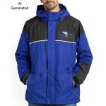 Kodiak British Columbia Jacket Mens L Blue Wind Waterproof Shearwater Resort