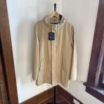 Mackage NWT Thurston Beige Hooded Jacket Men 44 Water-Resistant Wind Proof *NOTE