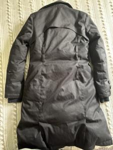 Nobis Women's Duck Down Double Breasted Black Parka Trench Coat Size XS