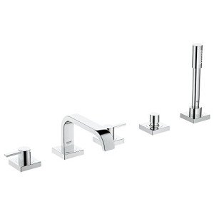 GROHE 25097000 Allure Roman Tub Filler with Hand Shower, Starlight Chrome