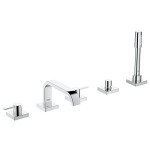 GROHE 25097000 Allure Roman Tub Filler with Hand Shower, Starlight Chrome