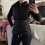 MACKAGE Della Hybrid Jacket Black Quilted Puffer Full Zip Hooded Sz S