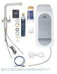 GROHE Blue Home Mono Starter Kit - Pillar Tap for Filtered, Chilled and Sparkling Water (Includes Cooler Unit, Filter and Co2 Carbonization Bottle), High Swivel C-Spout, Chrome 31498001