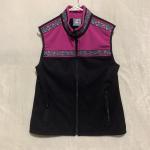 Copper River Fleece Vest Floral Trim Embroidery Alaska Made in USA Womens Sz M