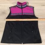 Copper River Fleece Vest Floral Trim Embroidery Alaska Made in USA Womens Sz M