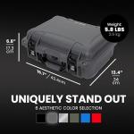 NANUK 920 Pro Photo Kit – Waterproof Travel Camera Hard Case with Padded Dividers & Lid Organizer, 16.7” x 13.4” x 6.8”, Dustproof & Impact-Resistant, Airline Carry-On Approved – Graphite