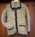 Canadian Sweater Co. Heavyweight Wool Handmade Cardigan Coatigan Size Small Mint