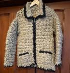 Canadian Sweater Co. Heavyweight Wool Handmade Cardigan Coatigan Size Small Mint