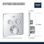 Grohe 29141000 Grohtherm SmartControl Thermostatic Trim, Starlight Chrome
