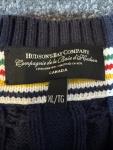 Hudson's Bay company blue Sweater Men Sz XL  stripedv-neck