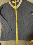 Hudson's Bay company blue Sweater Men Sz XL  stripedv-neck