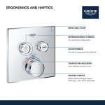 Grohe 29141000 Grohtherm SmartControl Thermostatic Trim, Starlight Chrome