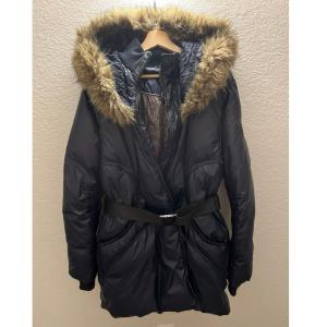 RUDSAK RUD Down Parka Jacket Faux Fur Hood Belted Sz XXL Ski City Winter Luxury 