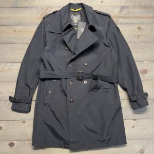 NWT Nobis Camden Trench Coat Mens XL Cotton Nylon Black/Gray Waterproof Luxury