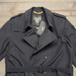 NWT Nobis Camden Trench Coat Mens XL Cotton Nylon Black/Gray Waterproof Luxury