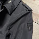 NWT Nobis Camden Trench Coat Mens XL Cotton Nylon Black/Gray Waterproof Luxury