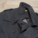 NWT Nobis Camden Trench Coat Mens XL Cotton Nylon Black/Gray Waterproof Luxury