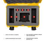 NANUK 909 Waterproof Hard Case with Foam Insert for GoPro Hero 9 & 10 - Yellow (909-GOPH94)