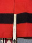 Hudson’s Bay Point Blanket Coat Red Black Wool Vintage Womens T35