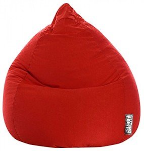 Gouchee Home Easy Collection Bean Bag Chair for Kids and Adults - Tomato - Beanbag Couch for Indoor Living Spaces - Cozy Chair, Stylish, and Comfy Lazy Sofa Chair for Reading, Gaming, and More