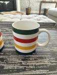 Hudson’s Bay Company HBC Stripes Canada Set Of 2 Mugs Used Coffee Tea Cups