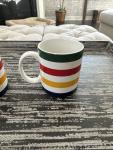 Hudson’s Bay Company HBC Stripes Canada Set Of 2 Mugs Used Coffee Tea Cups