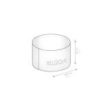 Gouchee Home Belgique Round Velvet Pouf, Foot Stool, Stuffed Ottoman Bean Bag Chair - Plush, Stylish, Lightweight, and Comfortable Furniture Accessory for Living Room and Bedroom - 20" x 12",Brick