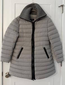 NWOT Mackage Womens Duck Down Insulated Puffer Coat Knit Collar Size XL $998 ret