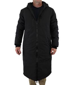 Nobis Wayland Puffer Jacket, Men's Long Down/Nylon Reversible Coat with Hood