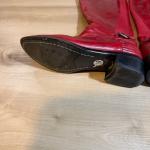 Rudsak Womens Red Leather Tall Riding Boots Buckle Detail Size 6.5