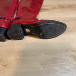 Rudsak Womens Red Leather Tall Riding Boots Buckle Detail Size 6.5