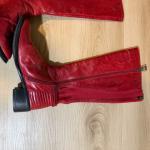 Rudsak Womens Red Leather Tall Riding Boots Buckle Detail Size 6.5