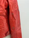 Rudsak Ateliernoir Division Orange Leather Jacket Silver Zippers Womens Size G/L