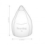 Gouchee Home Fluffy Collection Faux Fur Upholstered Bean Bag Chair, Sage - Sofa Chair for Kids and Adults, Comfy Chair for Bedroom and Living Room Furniture, Lounge Chair, X-Large