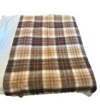 VTG Hudson’s Bay Company Mohair Wool Nylon Throw Blanket Scotland  Tartar 69x94”