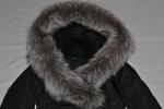 AUTHENTIC MACKAGE WOMEN ADALI BLACK SILVER FITTED DOWN COAT FUR HOOD ALL SIZES
