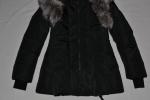 AUTHENTIC MACKAGE WOMEN ADALI BLACK SILVER FITTED DOWN COAT FUR HOOD ALL SIZES