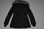 AUTHENTIC MACKAGE WOMEN ADALI BLACK SILVER FITTED DOWN COAT FUR HOOD ALL SIZES