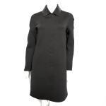 Rudsak Women's MOONI Mid-Length Coat Leather Collar Black Sz S