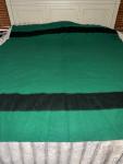 Vtg Hudson’s Bay Company 4 Point Wool Green Blanket Made England Approx 80”x72”