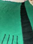 Vtg Hudson’s Bay Company 4 Point Wool Green Blanket Made England Approx 80”x72”