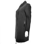 Rudsak Women's MOONI Mid-Length Coat Leather Collar Black Sz S
