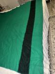 Vtg Hudson’s Bay Company 4 Point Wool Green Blanket Made England Approx 80”x72”