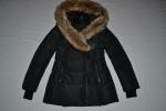 AUTHENTIC MACKAGE WOMEN ADALI BLACK FITTED DOWN COAT FUR HOOD ALL SIZES  NEW